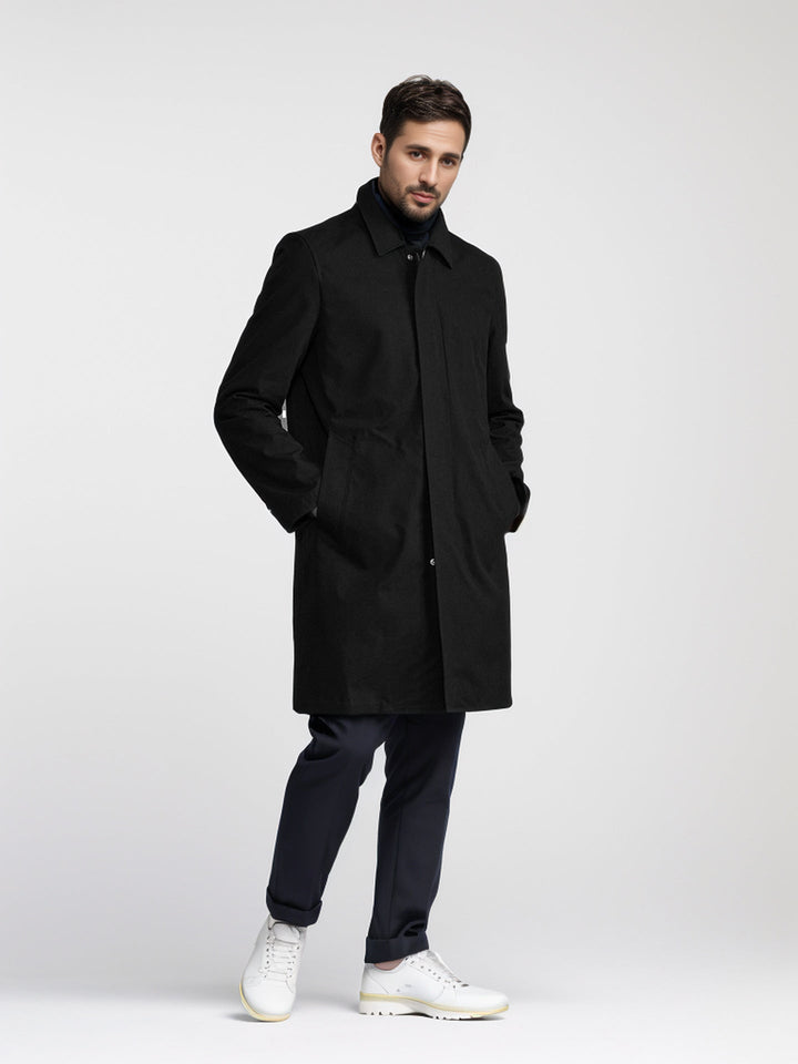 Drevon | Herren Wintermantel Langer Gehrock - Navy - Image 6