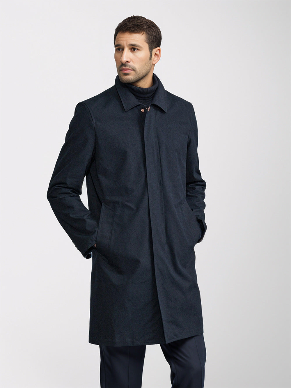 Drevon | Herren Wintermantel Langer Gehrock - Navy - Image 7