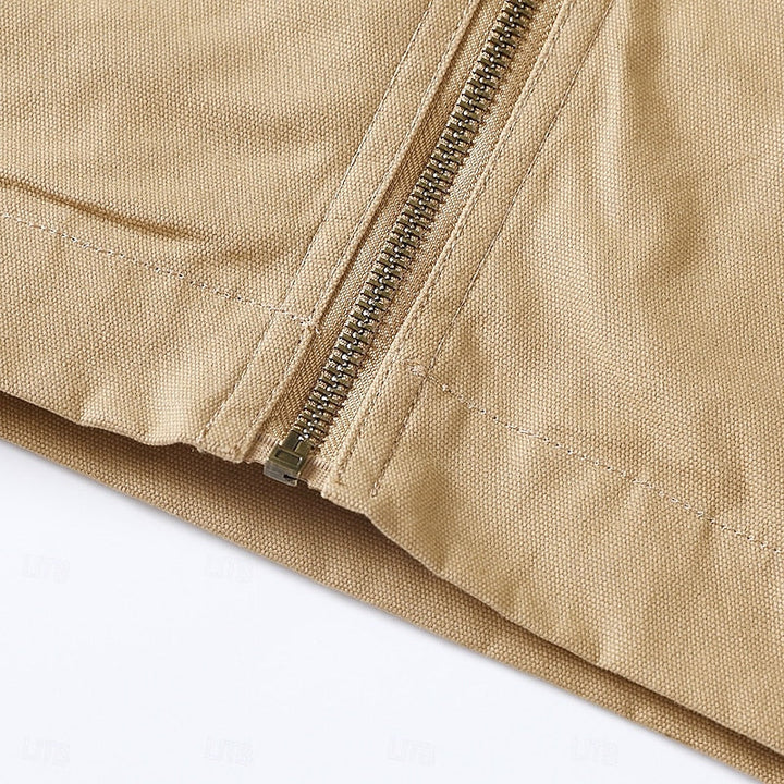 Drevorn | Herren Übergangsjacke mit Kordsamt-Kragen - Khaki - Image 10