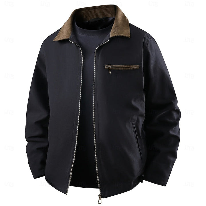 Drevorn | Herren Übergangsjacke mit Kordsamt-Kragen - Khaki - Image 12