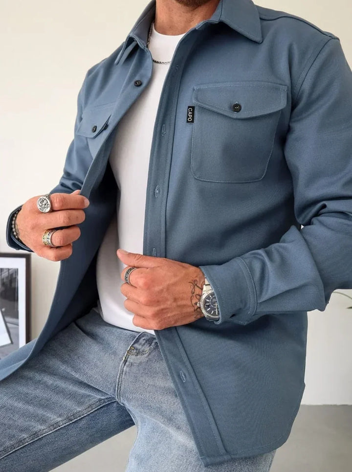 Drevorn | Herren Hemdjacke Overshirt - Taupe - Image 3