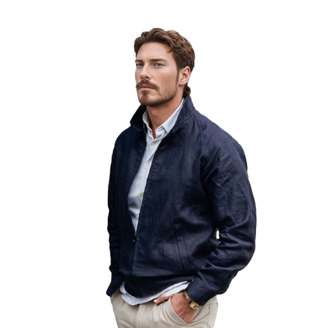 Drevorn | Herren Leichte Übergangsjacke Stehkragen - Navy - Image 5
