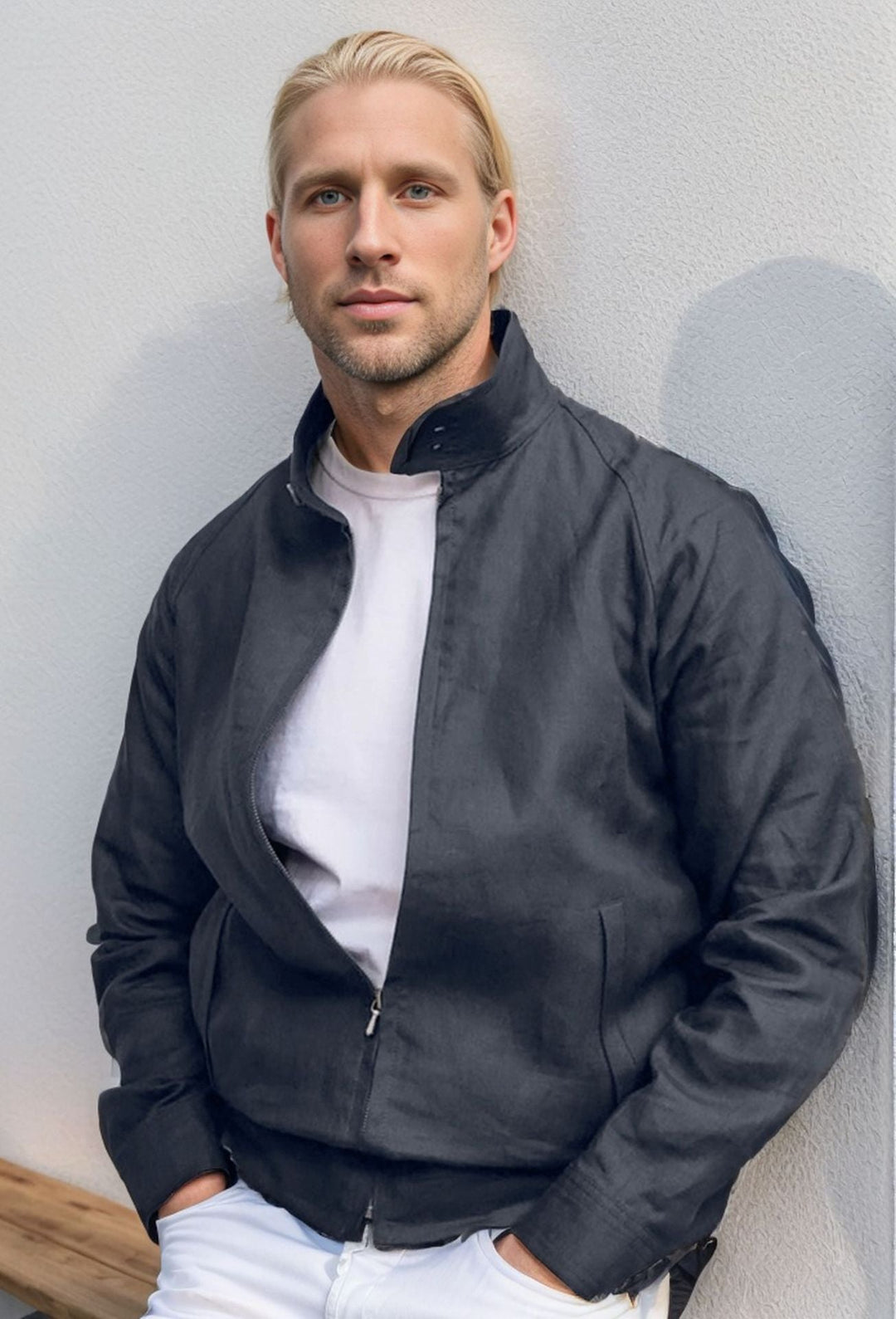 Drevorn | Herren Leichte Übergangsjacke Stehkragen - Navy - Image 7