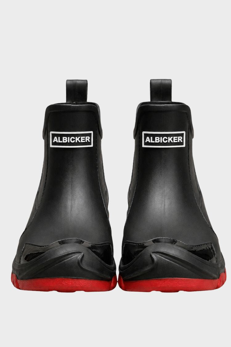 Drevorn | Herren Stiefel Schwarz Schlupfboots Rote Sohle - Black - Image 1