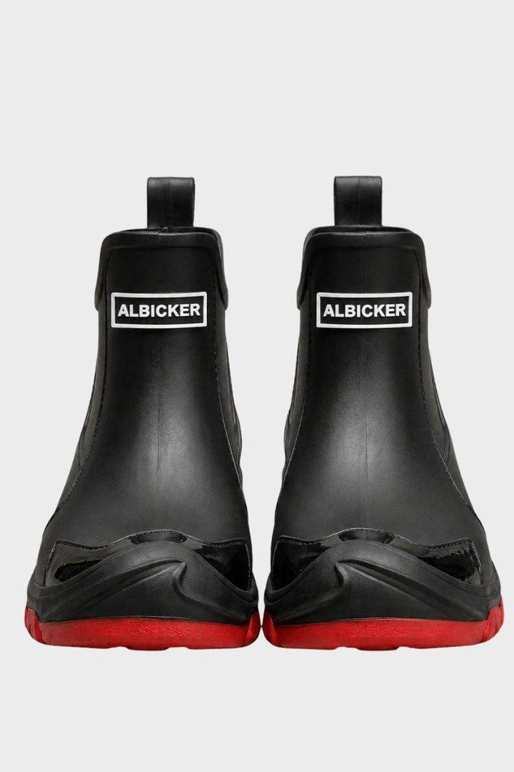 Drevorn | Herren Stiefel Schwarz Schlupfboots Rote Sohle - Black - Image 1