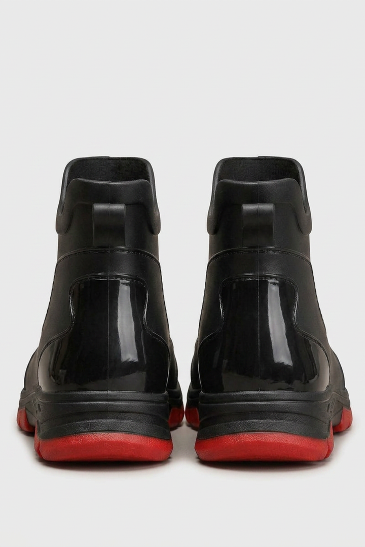 Drevorn | Herren Stiefel Schwarz Schlupfboots Rote Sohle - Black - Image 3