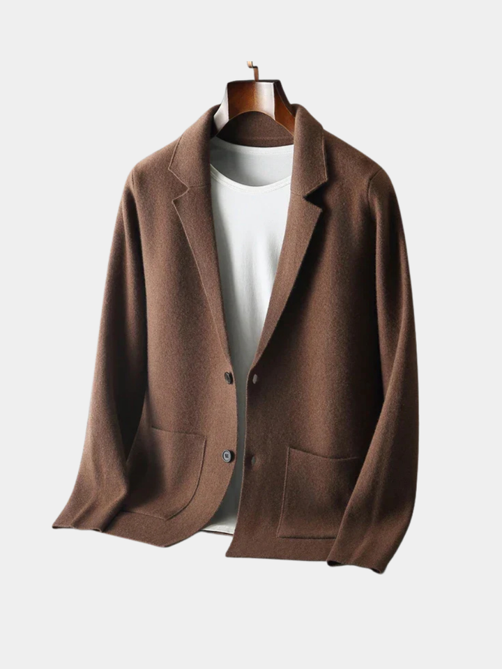 Drevorn | Herren Strickblazer Casual Sakko - Brown - Image 1