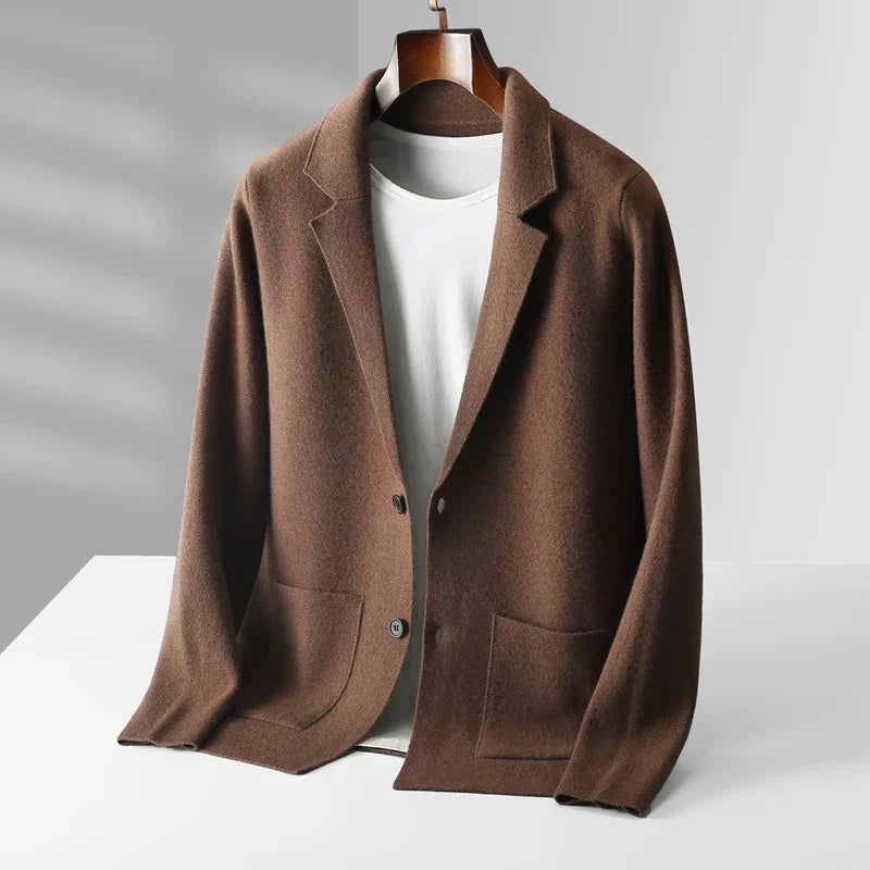 Drevorn | Herren Strickblazer Casual Sakko - Brown - Image 2