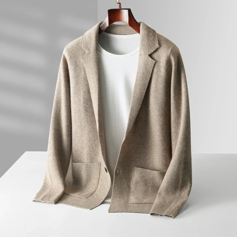 Drevorn | Herren Strickblazer Casual Sakko - Brown - Image 3