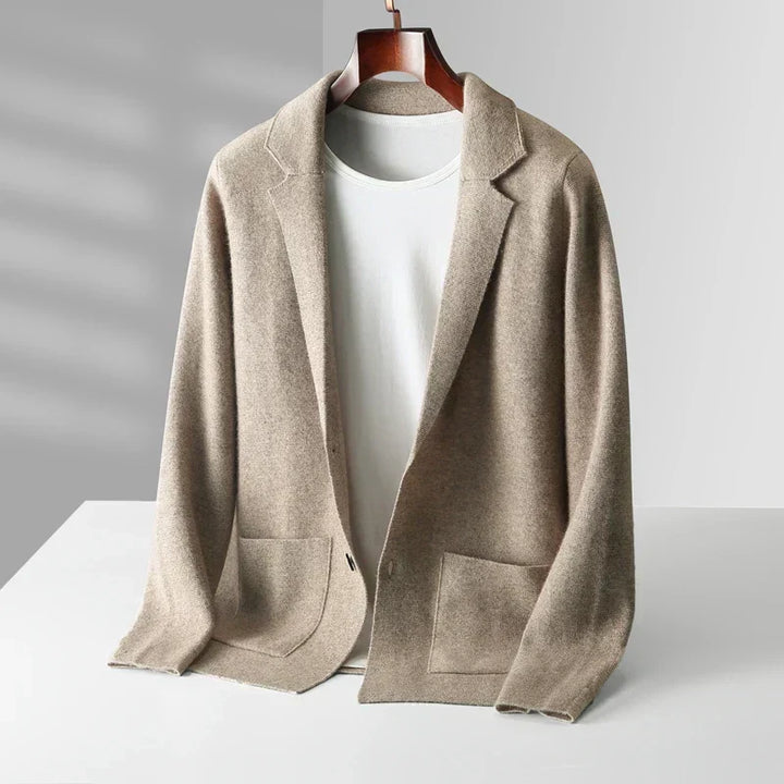 Drevorn | Herren Strickblazer Casual Sakko - Brown - Image 3