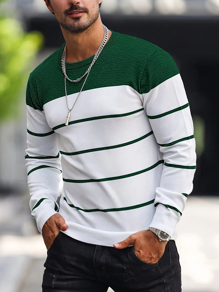 Drevorn | Herren Strickpullover Gestreift Rundhals - Image 11
