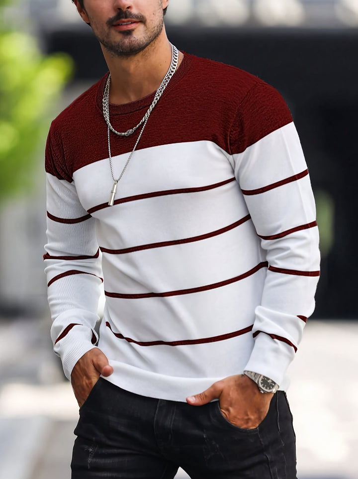 Drevorn | Herren Strickpullover Gestreift Rundhals - Image 12