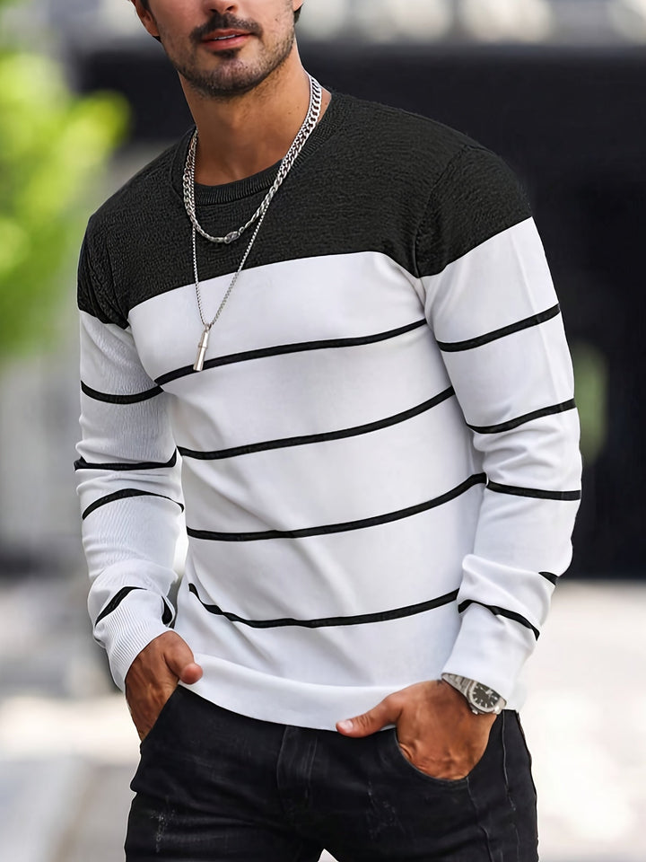 Drevorn | Herren Strickpullover Gestreift Rundhals - Image 13