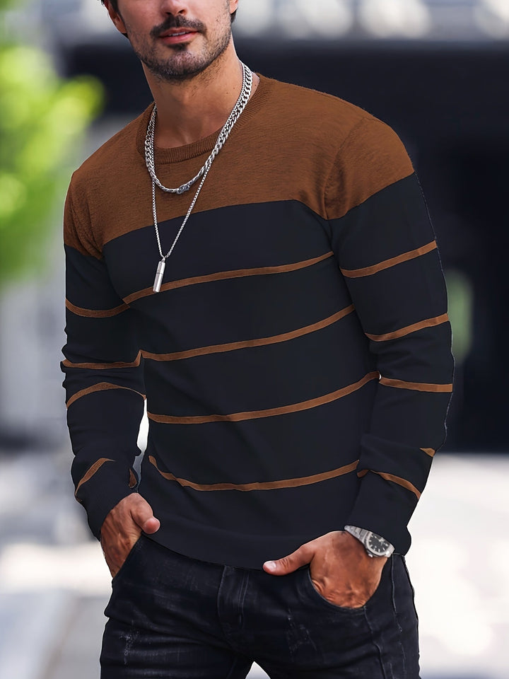 Drevorn | Herren Strickpullover Gestreift Rundhals - Image 24