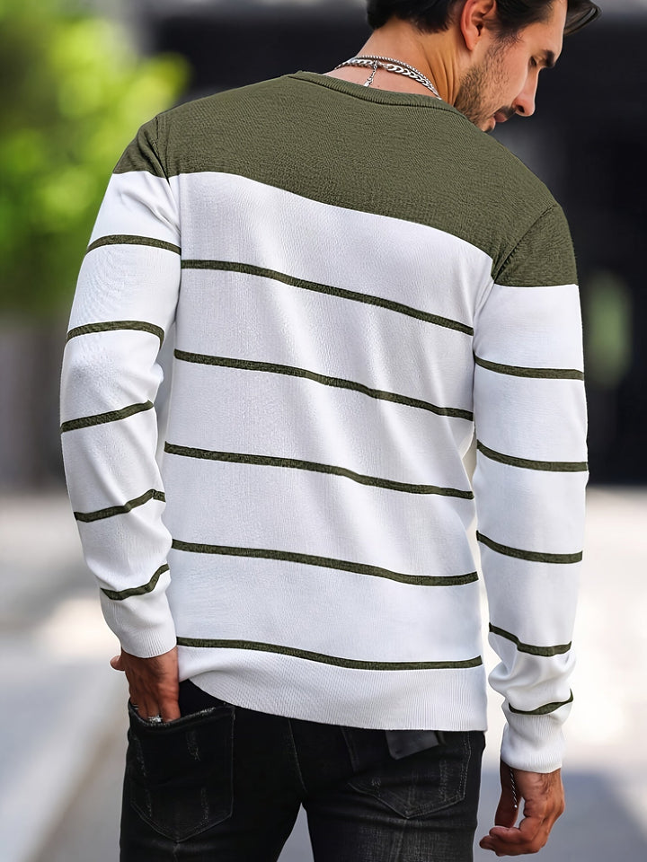 Drevorn | Herren Strickpullover Gestreift Rundhals - Image 3