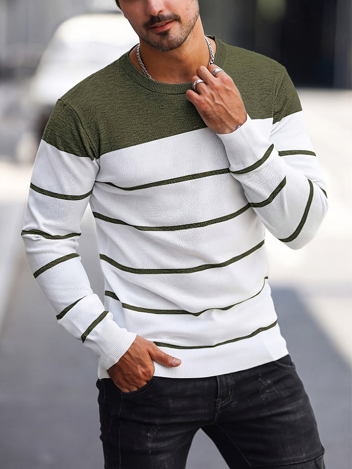 Drevorn | Herren Strickpullover Gestreift Rundhals - Image 4