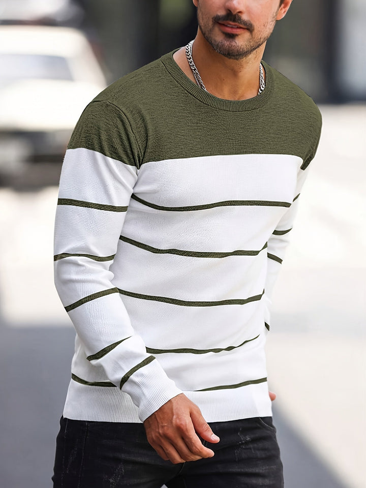 Drevorn | Herren Strickpullover Gestreift Rundhals - Image 5