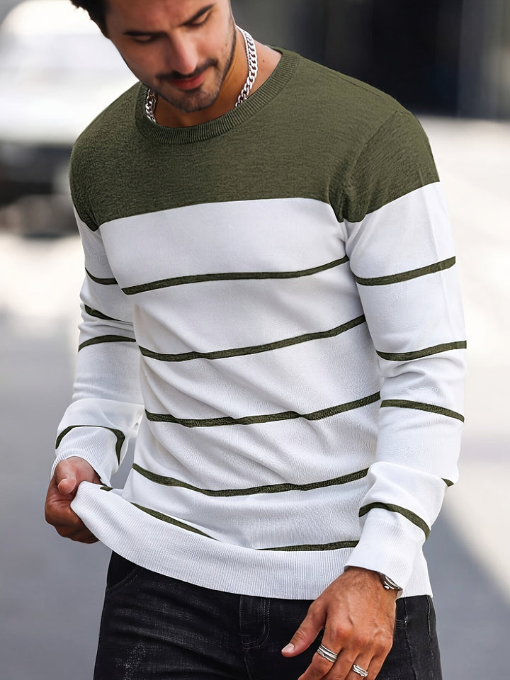 Drevorn | Herren Strickpullover Gestreift Rundhals - Image 7