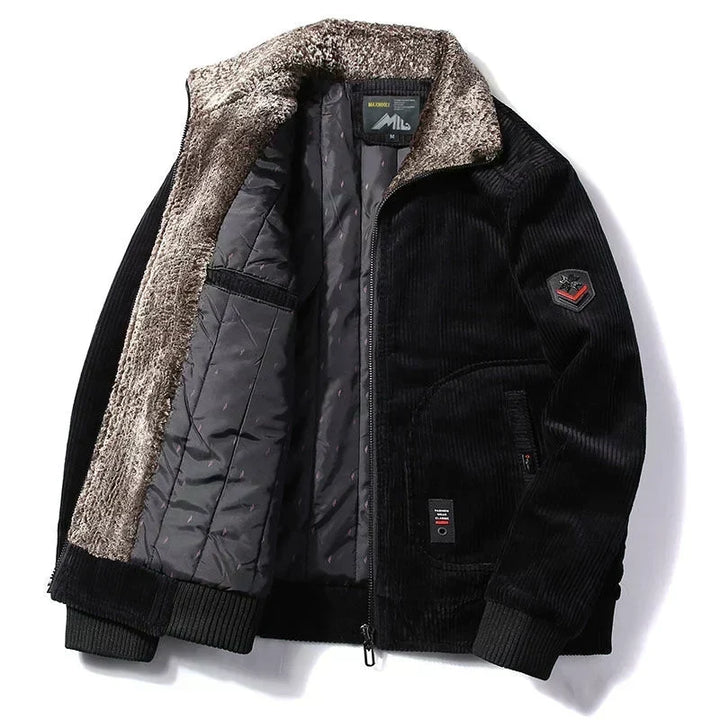 Drevorn | Herren Teddyjacke Cordjacke mit Plüschkragen - Image 2