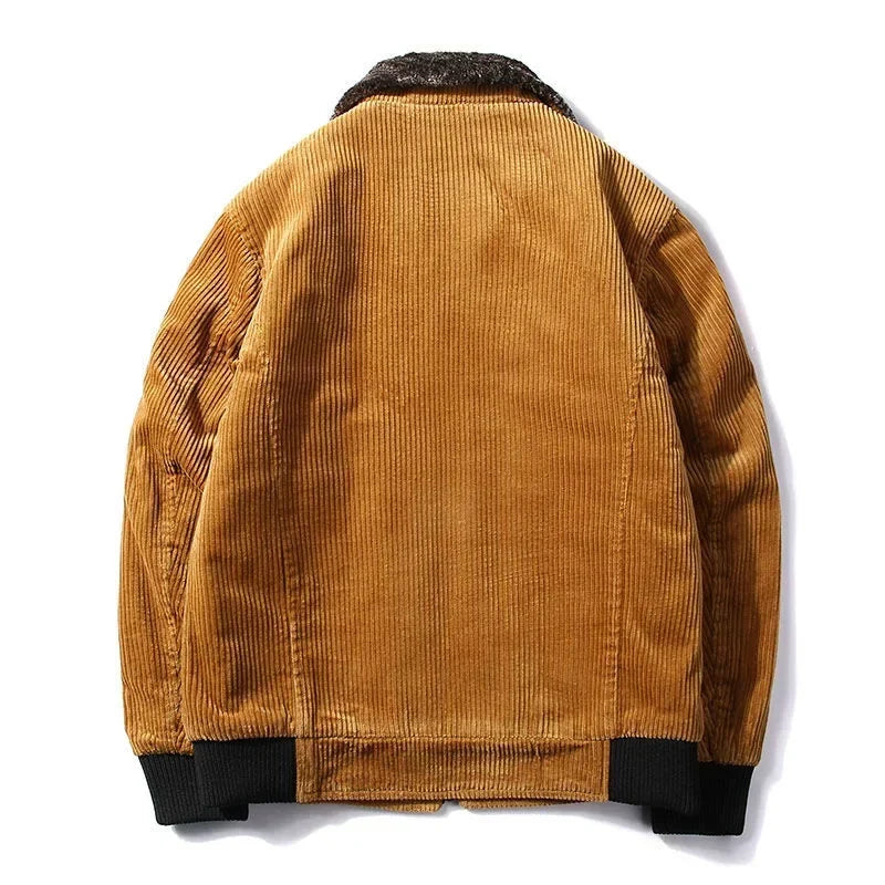 Drevorn | Herren Teddyjacke Cordjacke mit Plüschkragen - Image 4