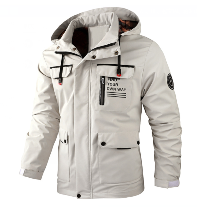 Drevorn | Herren Wasserdichte Regenjacke mit Kapuze - Image 1