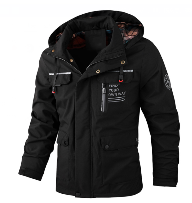 Drevorn | Herren Wasserdichte Regenjacke mit Kapuze - Image 2