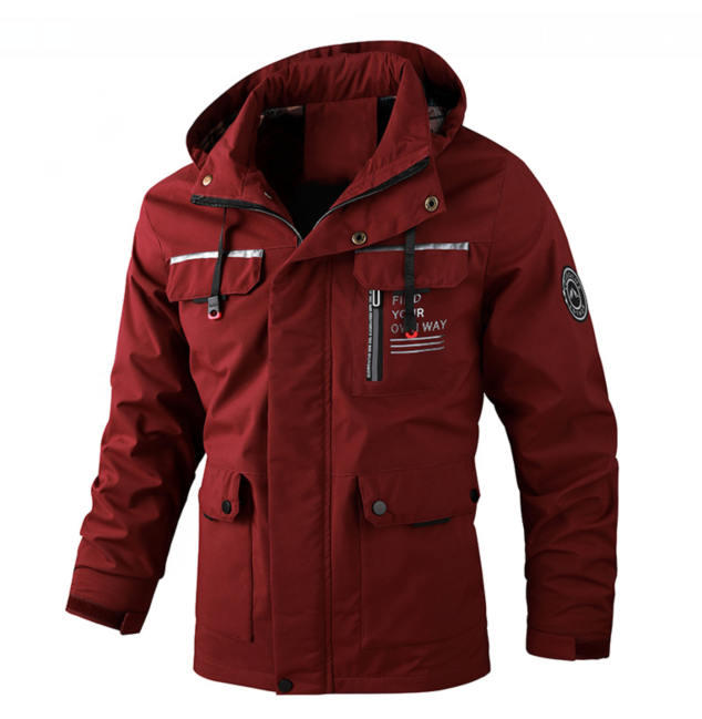 Drevorn | Herren Wasserdichte Regenjacke mit Kapuze - Image 3