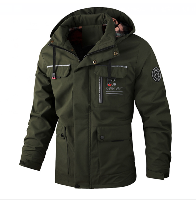 Drevorn | Herren Wasserdichte Regenjacke mit Kapuze - Image 4
