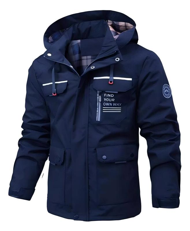 Drevorn | Herren Wasserdichte Regenjacke mit Kapuze - Image 5