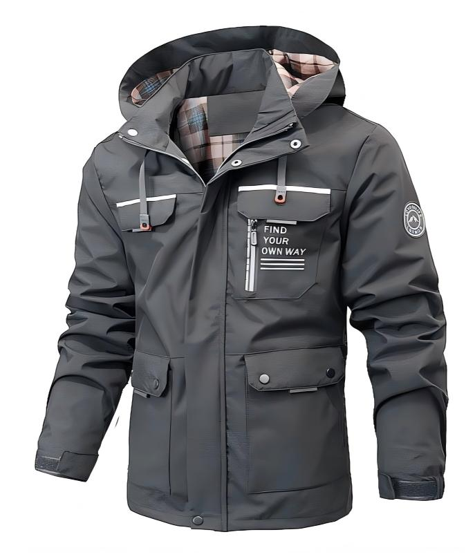 Drevorn | Herren Wasserdichte Regenjacke mit Kapuze - Image 7