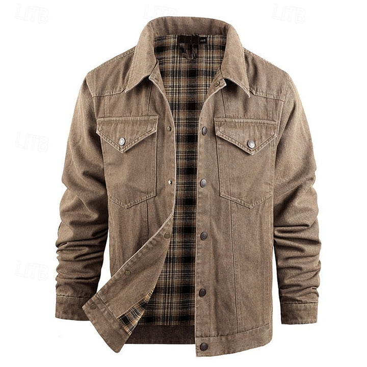 Edholm | Herren Übergangsjacke mit Karofutter - Camel - Image 1