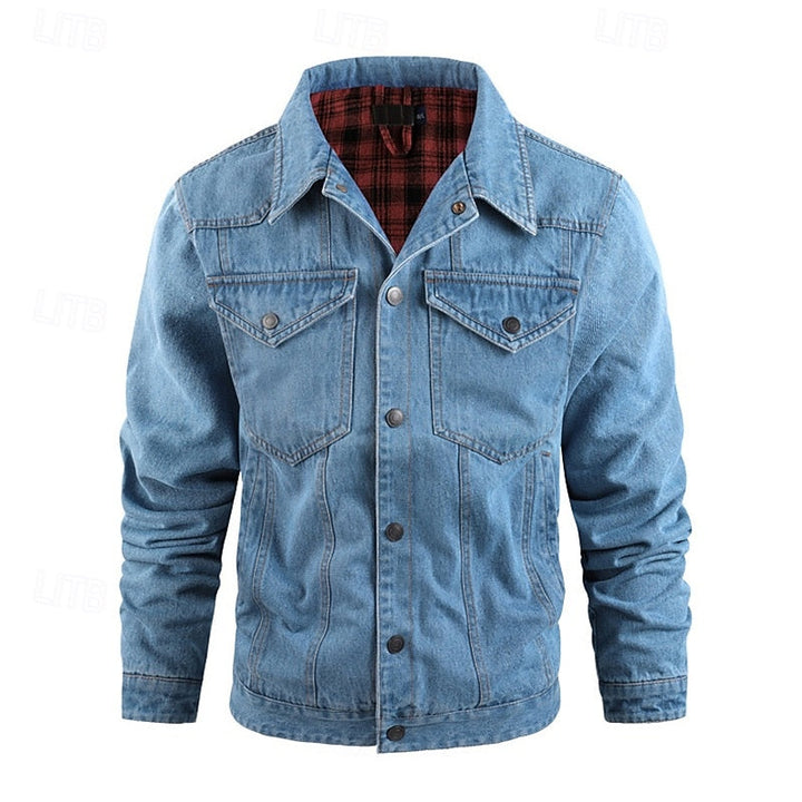 Edholm | Herren Übergangsjacke mit Karofutter - Camel - Image 11