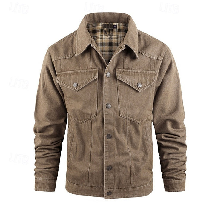 Edholm | Herren Übergangsjacke mit Karofutter - Camel - Image 4