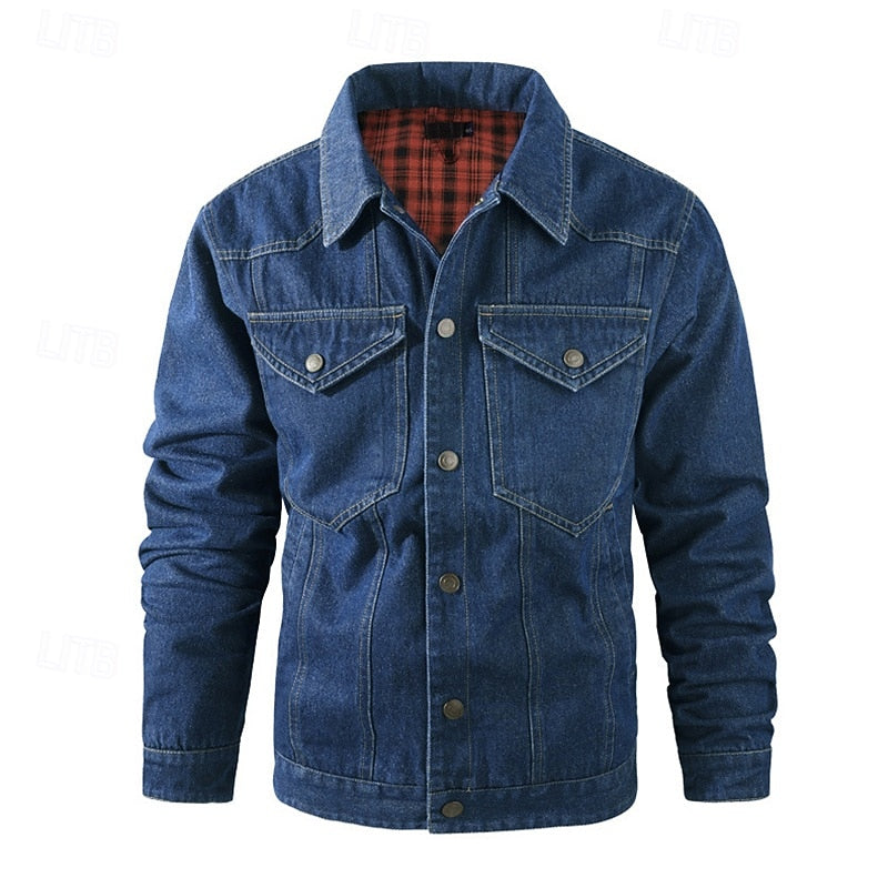 Edholm | Herren Übergangsjacke mit Karofutter - Camel - Image 5