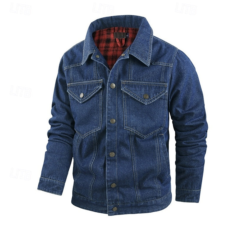 Edholm | Herren Übergangsjacke mit Karofutter - Camel - Image 6