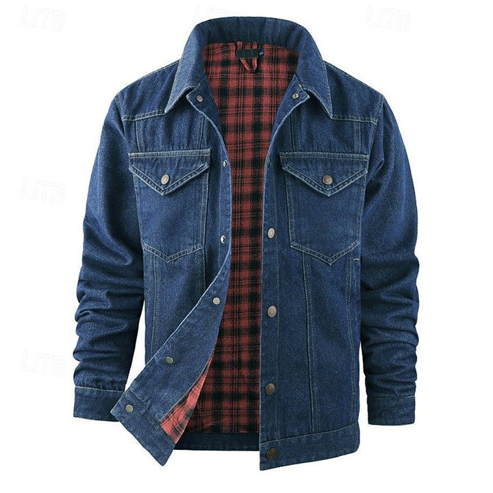Edholm | Herren Übergangsjacke mit Karofutter - Camel - Image 7