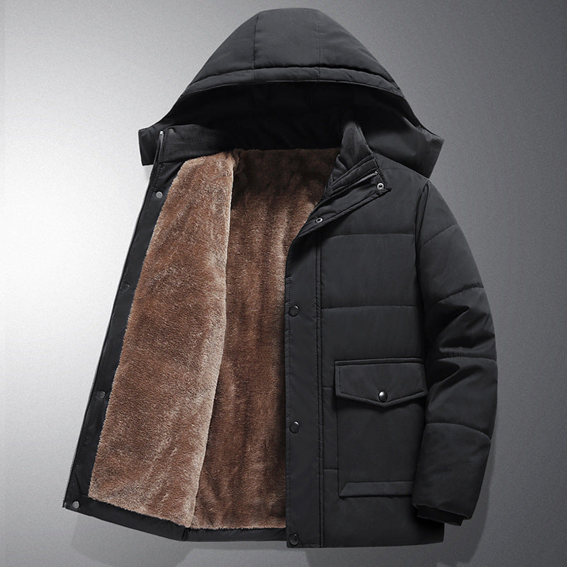 Edmund | Herren Winterjacke mit Kapuze Gefüttert - Black - Image 1