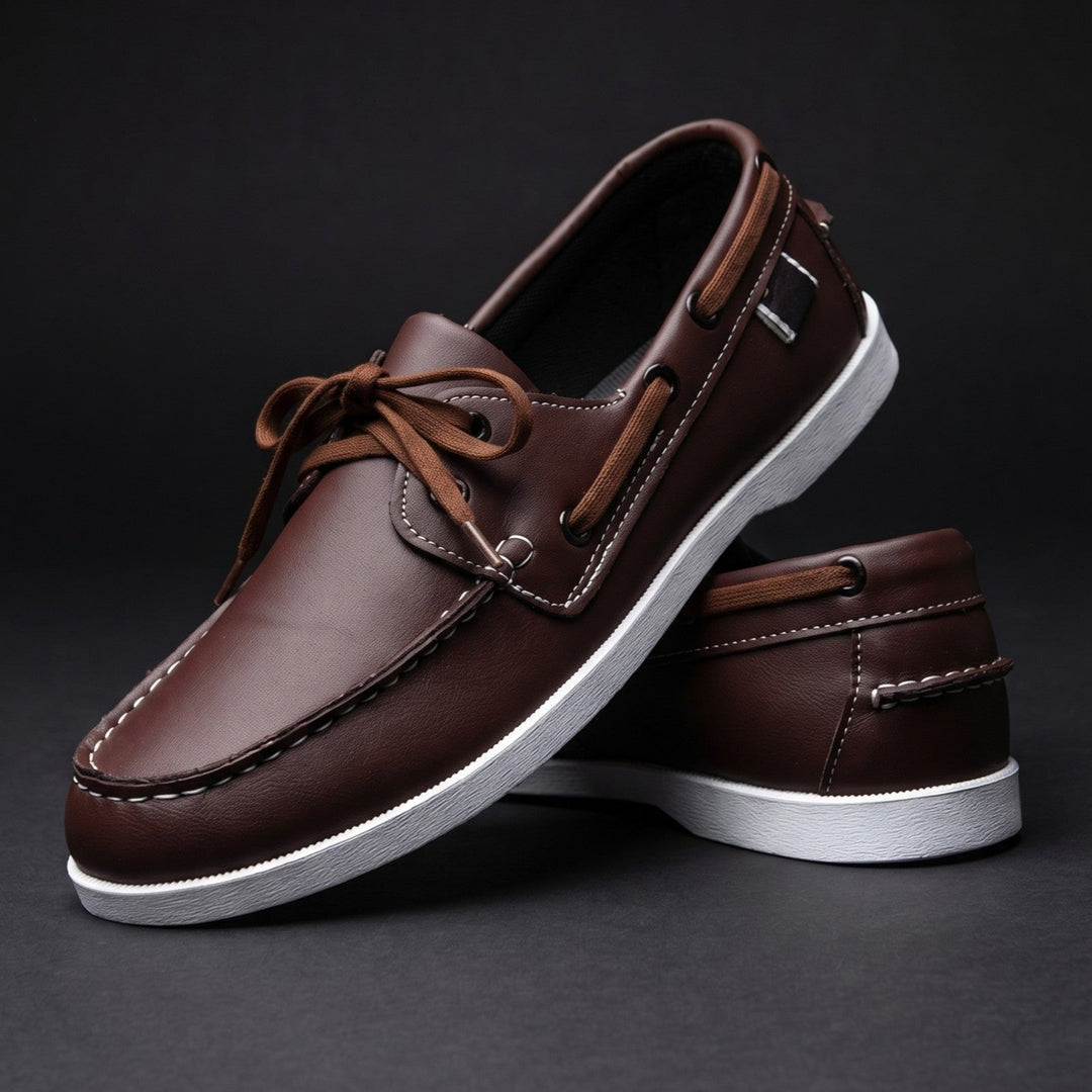 Edvald | Herren Loafer Bootsschuh Blau-Braun - Navy - Image 3