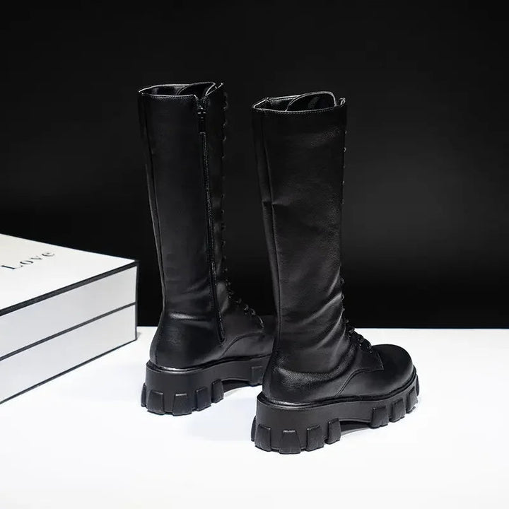 Edvard | Herren Kniehohe Schnürstiefel mit Plateau - Image 2