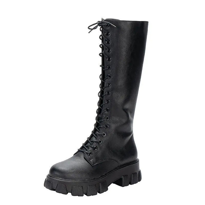 Edvard | Herren Kniehohe Schnürstiefel mit Plateau - Image 5