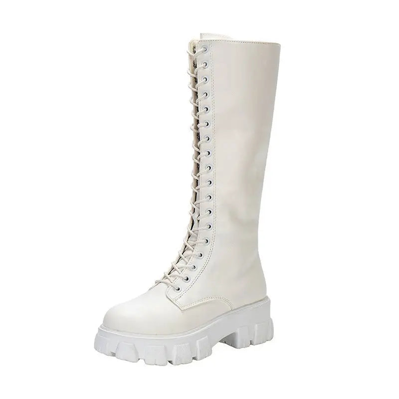 Edvard | Herren Kniehohe Schnürstiefel mit Plateau - Image 6