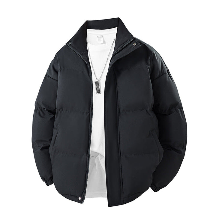 Edvard | Herren Winterjacke Steppjacke gefüttert - Black - Image 3