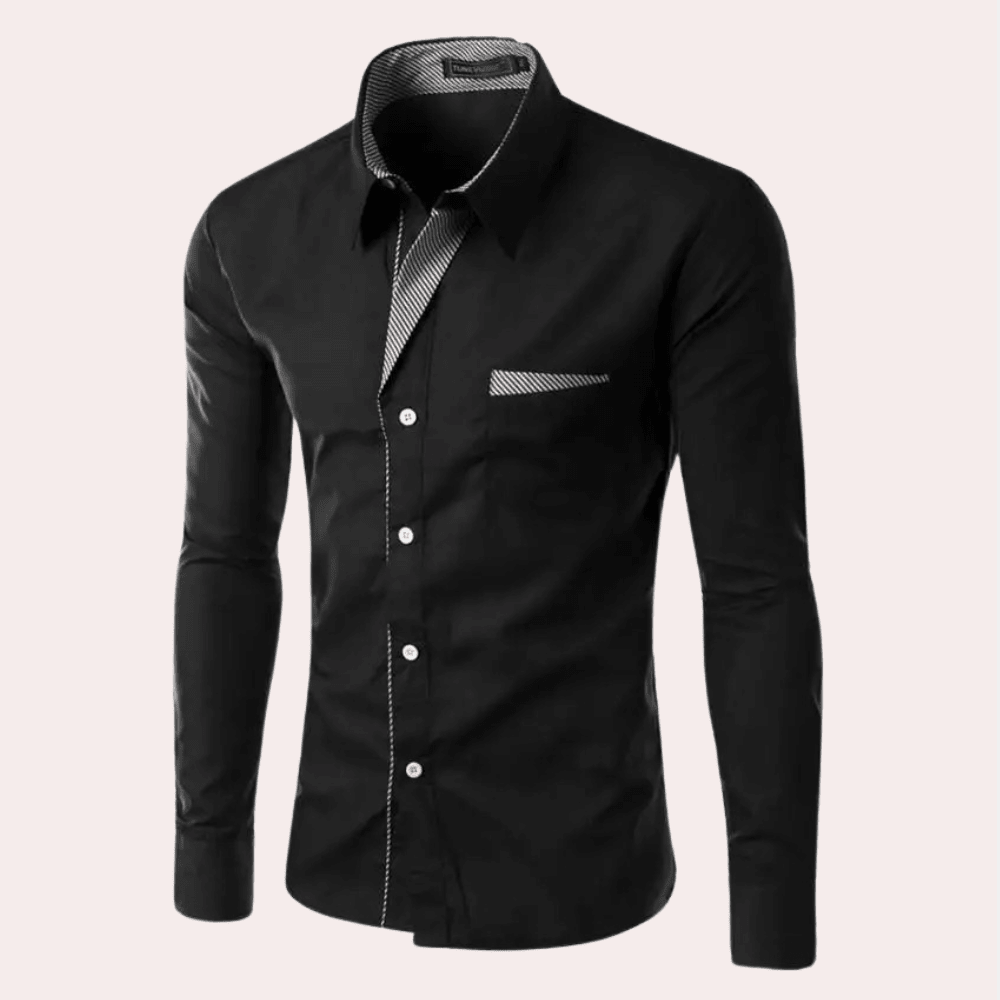 Edvorn | Herren Hemd Langarm Kentkragen Slim Fit - Olive Green - Image 2