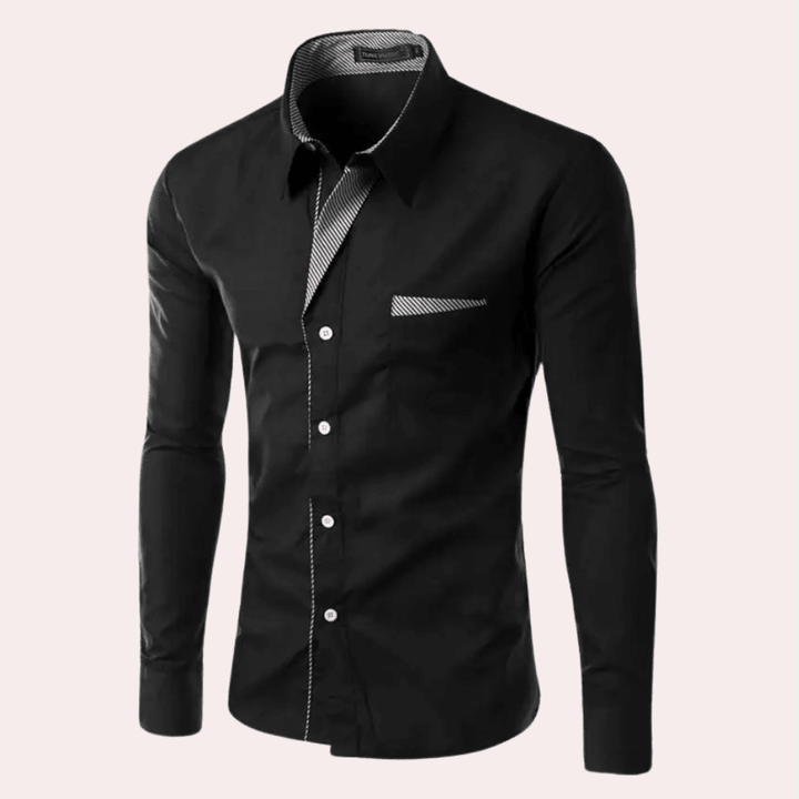 Edvorn | Herren Hemd Langarm Kentkragen Slim Fit - Olive Green - Image 2