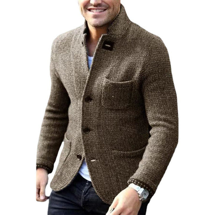 Edvorn | Herren Strickblazer Stehkragen - Image 5