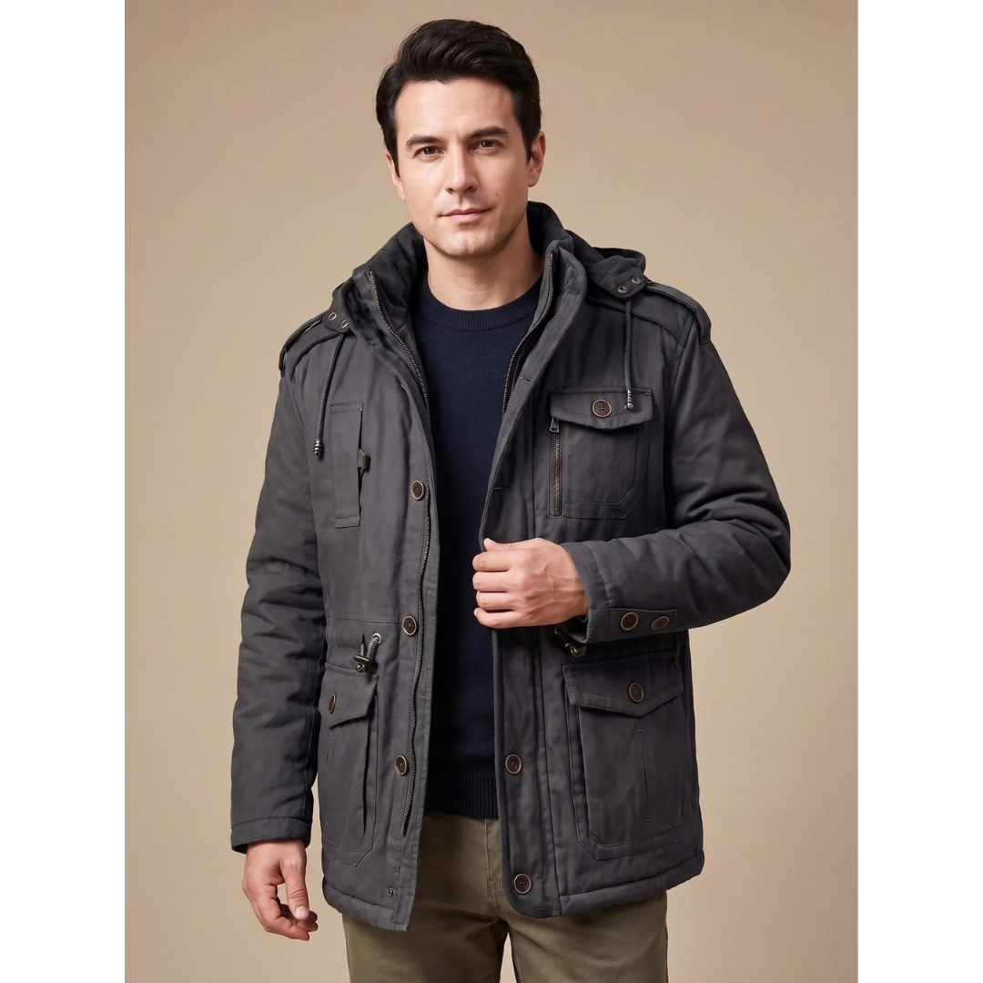 Edvorn | Herren Winterjacke Parka mit Kapuze - Image 1