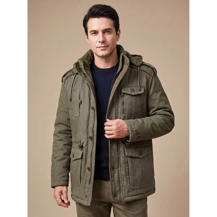 Edvorn | Herren Winterjacke Parka mit Kapuze - Image 2