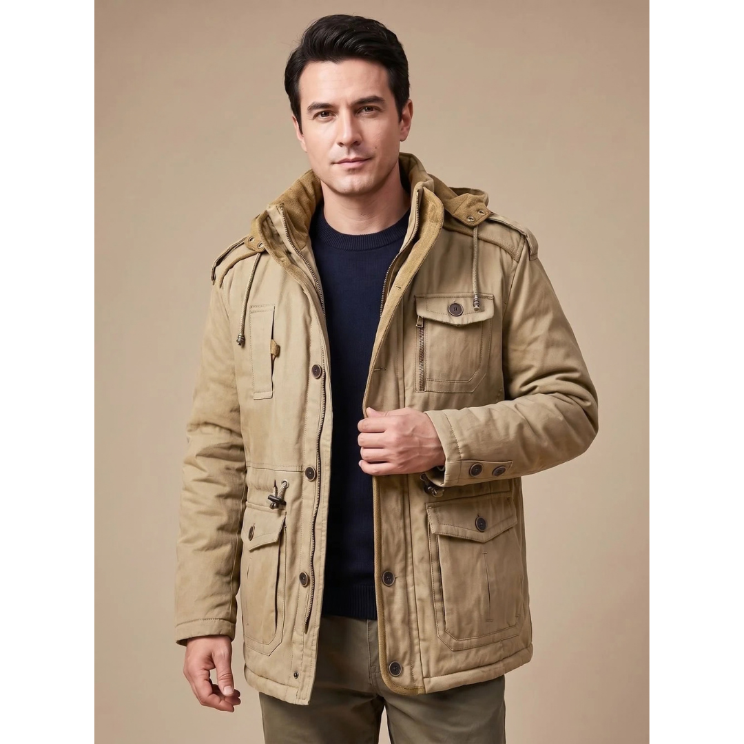 Edvorn | Herren Winterjacke Parka mit Kapuze - Image 3