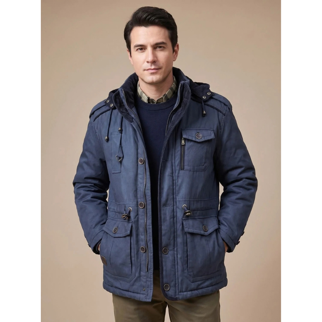 Edvorn | Herren Winterjacke Parka mit Kapuze - Image 4