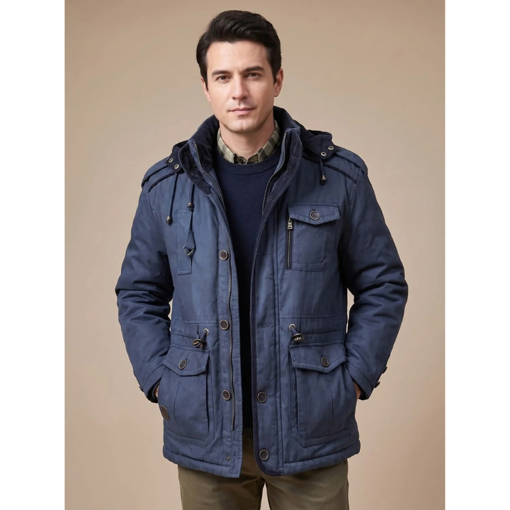 Edvorn | Herren Winterjacke Parka mit Kapuze - Image 4